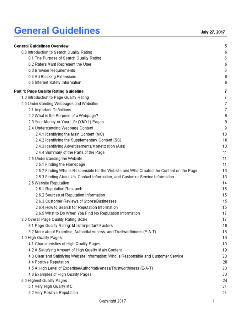Google Search Quality Evaluator Guidelines PDF Web Page Hyperlink