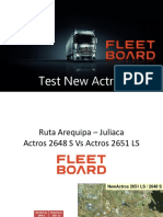 Test Actros 2648 S vs 2651 LS rutas Arequipa-Juliaca, Juliaca-Arequipa, Arequipa-Nazca, Nazca-Lima, Lima-Trujillo, Trujillo-Lima