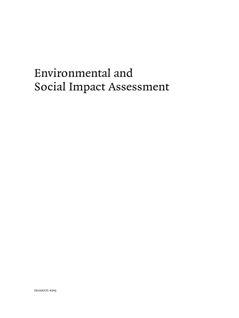 ESIA | PDF | Environmental Impact Assessment | Test (Assessment)