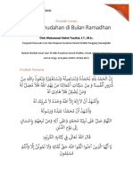 Khutbah Jumat, Tujuh Kemudahan Di Bulan Ramadhan