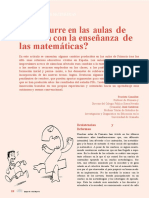 ¿Que Ocurre en Las Aulas de Primaria Con La Ensenanza de Las Matematicas