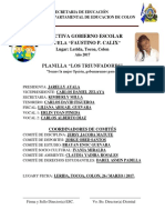 Acta de Apertura de Elecciones para Gobierno Escolar - Chany