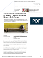 El Fracaso Del Neoliberalismo en México - , Artículo de Carlos Herrera de La Fuente - Aristegui Noticias