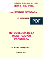 Metodología de Investigación Económica