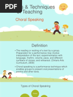 Understanding Choral Speaking | PDF | Singing | Choir