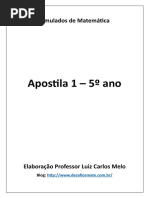 3. Apostila 1 Simulados de Matemática de 5º Ano