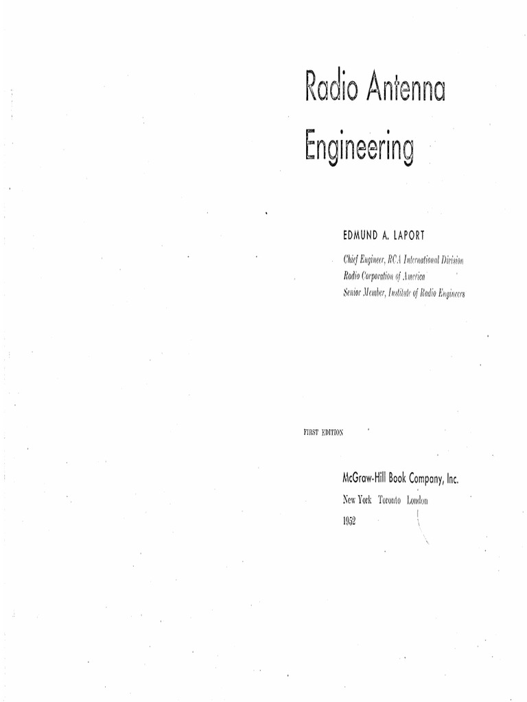 Mcgraw Hill Laport Radio Antenna Engineering PDF PDF
