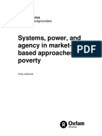 Systems Power and Agency in Market Based Approaches To Poverty