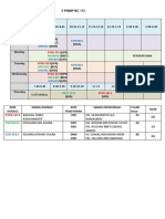 Jadual Waktu 5 Pismp BC PJ