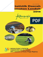 Statistik Daerah Kecamatan Lendah 2016