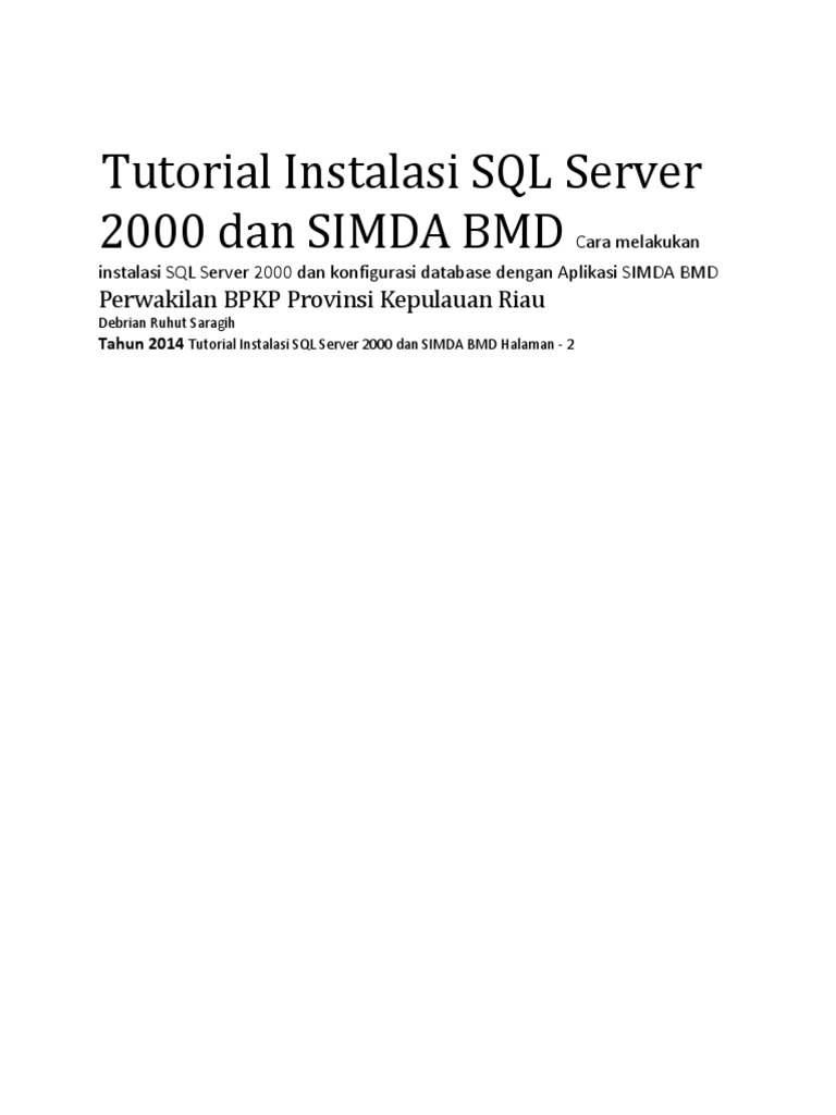 Instalasi SQL Server Dan Konfigurasi | PDF