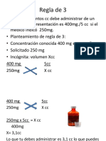 Cálculo Regla de 3 para Cálculo de Dosis (MG A ML)