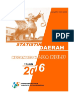 Statistik Daerah Kecamatan Loa Kulu 2016