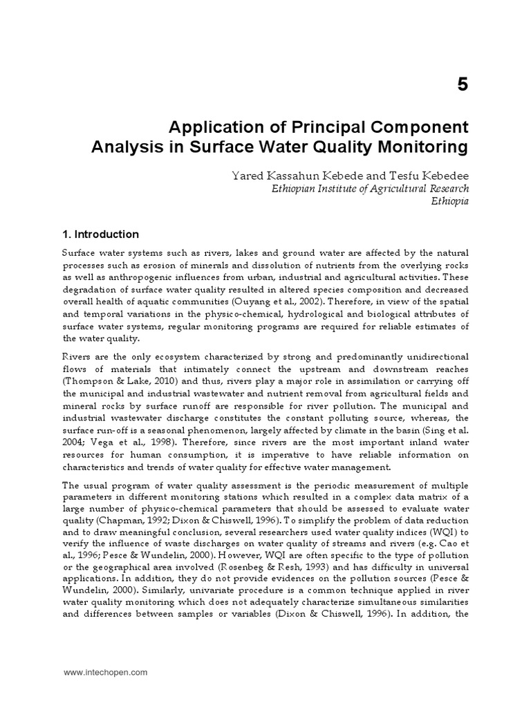 PCA for Surface Water Quality Analysis | PDF | Principal Component ...
