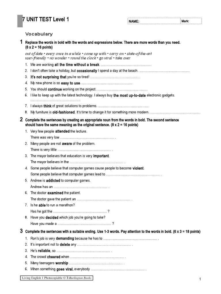 Unit 7 Self Test Linguistics Languages