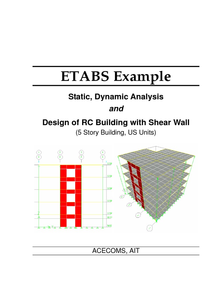 ETABS Example RC Building With Shear Wall PDF | PDF | Beam (Structure ...