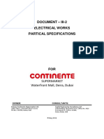 CONTINENTE - Electrical Specs