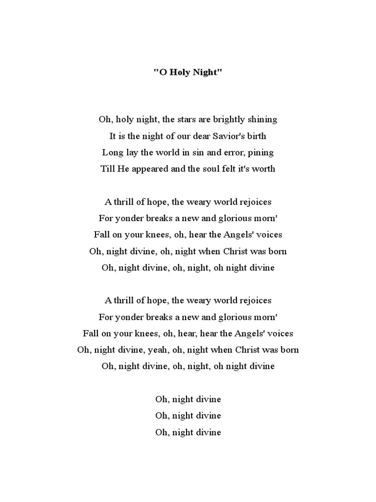 O Holy Night