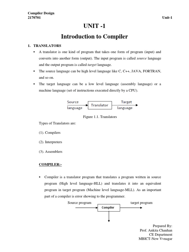 Overview of Compiler Translators | PDF | Compiler | Assembly Language