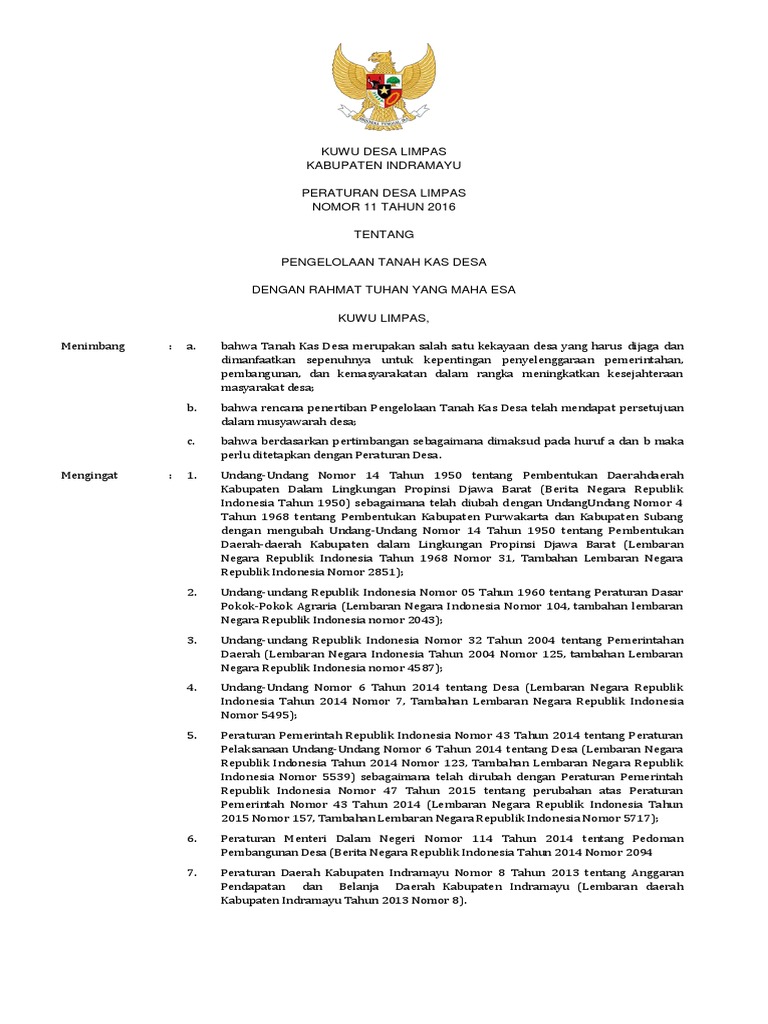 Contoh Perdes Tentang Pendapatan Asli Desa Doc - usezot.net