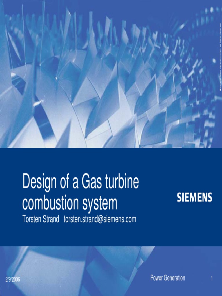 Design of A Gas Turbine Combustion System PDF | PDF | Business