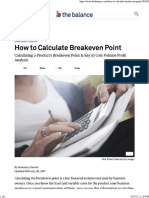 How To Calculate Breakeven Point PDF