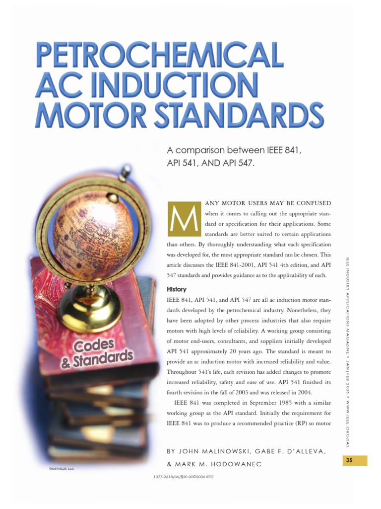 石化电机标准对比 API-541-547-841 | PDF | Bearing (Mechanical) | Specification ...