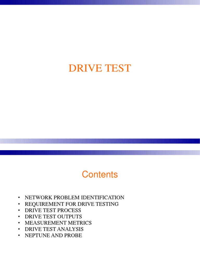 Drive Test Analysis in Telecom Networks | PDF | General Packet Radio ...