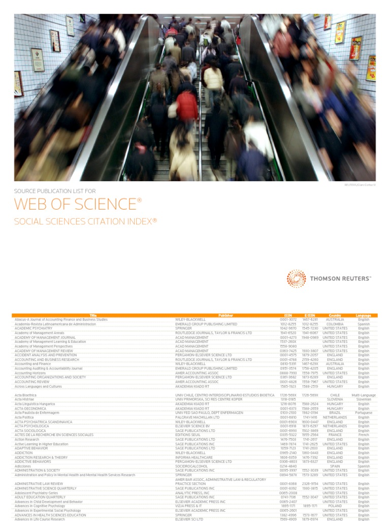 list of ssci journals.pdf Elsevier Anthropology