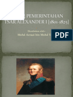 Dasar Pemerintahan Dan Sumbangan Tsar Alexander i