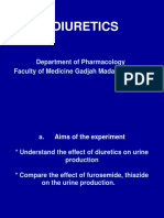 Diuretics: Department of Pharmacology Faculty of Medicine Gadjah Mada University