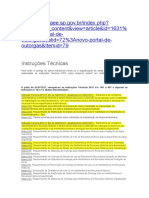 Instruções Técnicas - para Novos Pedidos de Outorgas