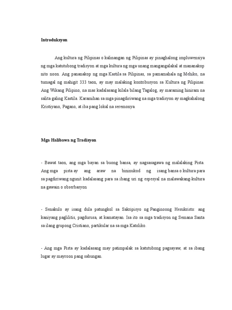 Panimulang Pananaliksik Sa Filipino (Research Paper) | PDF