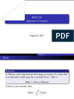 Math 54: Application of Integrals