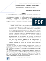 Medios de Defensa Tecnica en El Codigo Procesal Penal PDF