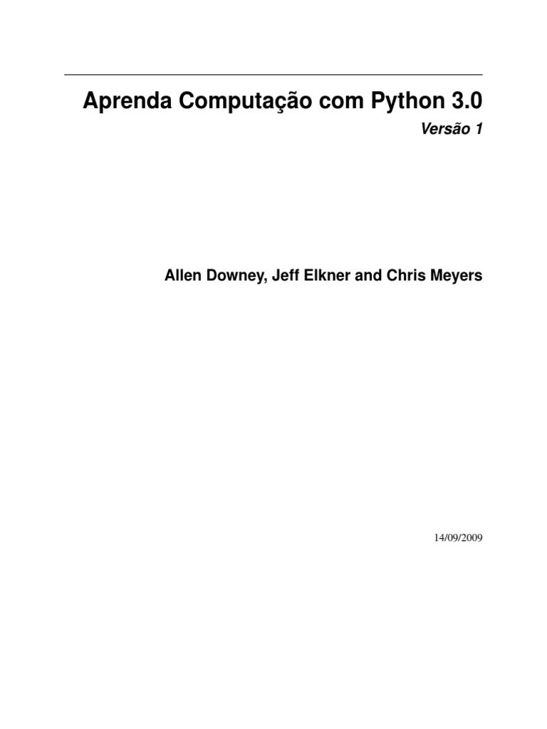 Livro de Python - para Aprender Tudo PDF | PDF | Python (linguagem de ...