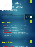 Post-operative Care After Spinal Procedures