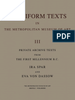 Cuneiform Texts in The Metropolitan Museum of Art Volume III Private Archive Texts From The First M PDF