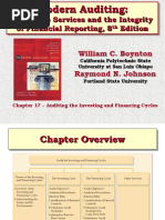 ch17 - Modern Auditing - 8e - Boynton - 2006 Auditing The Investing and Financing Cycles