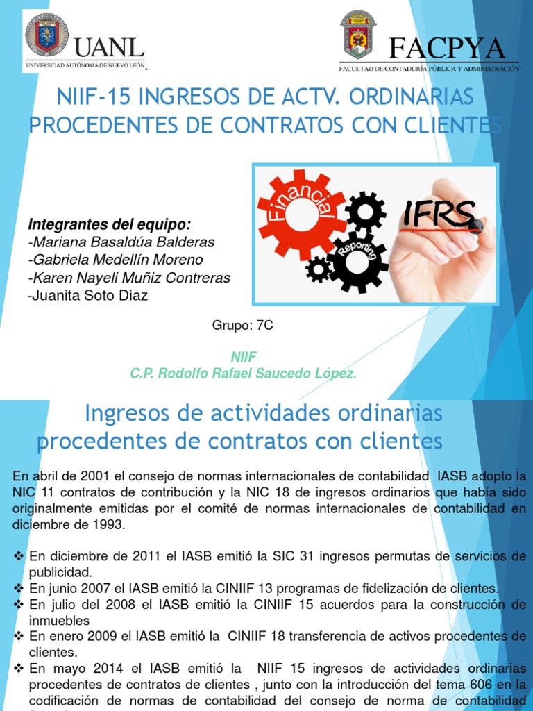 Niif 15 Resumida | PDF | normas internacionales de INFORMACION ...