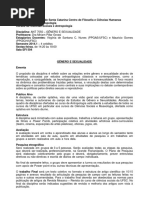 ANT7050 Gênero e Sexualidades Professora Miriam Pillar Grossi