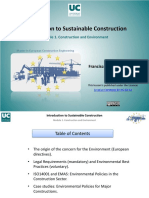 Introduction To Sustainable Construction: Module 1. Construction and Environment