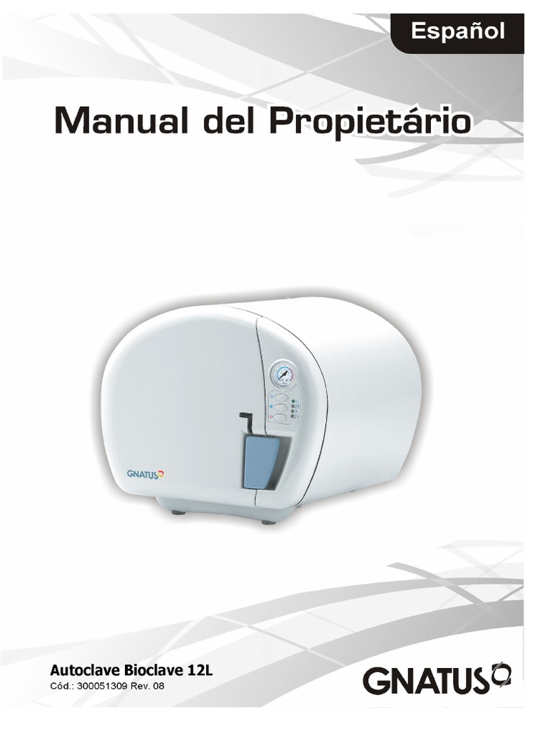 Manual Autoclave GNATUS 12L PDF Esterilización (Microbiología