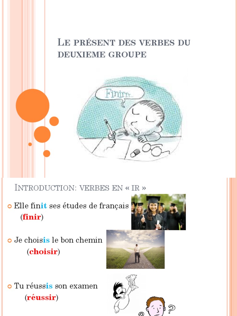 Conjugaison des verbes en -ir au présent | PDF | Unités sémantiques | Verbe