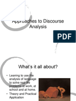 Approaches To Discourse