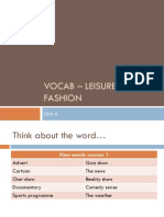 Vocab - Leisure and Fashion
