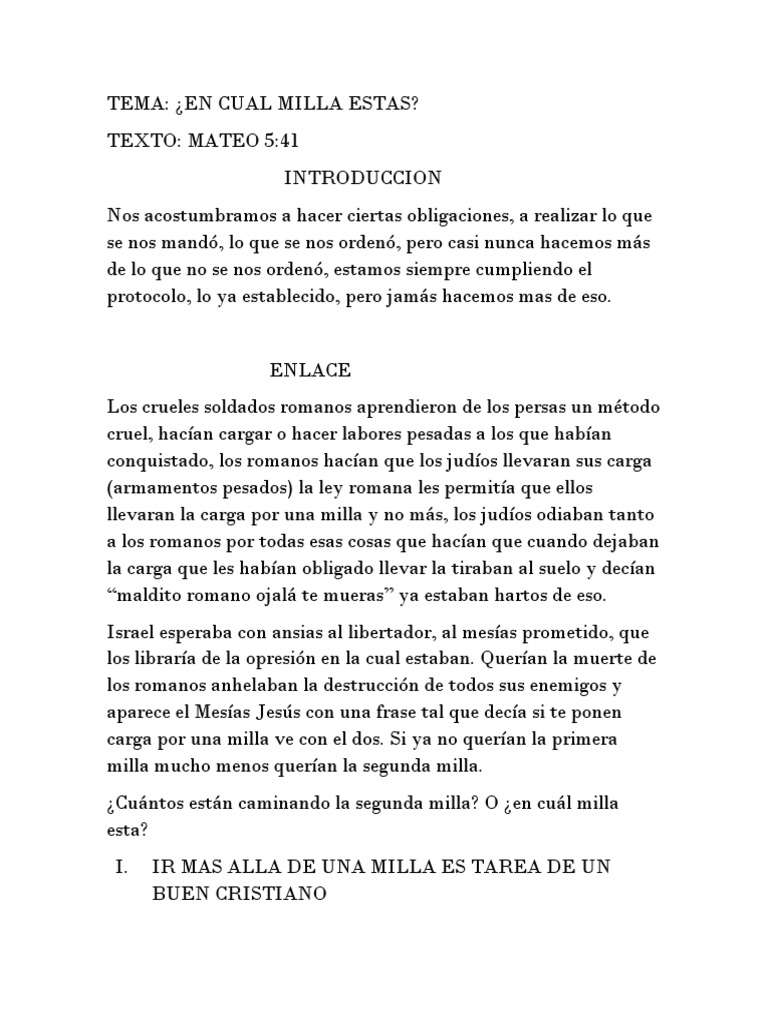 Caminando La Segunda Milla PDF Roma antigua Jesús