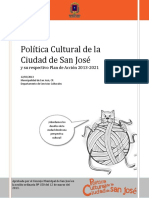 POLITICA CULTURAL DE LA CIUDAD DE SAN JOSÉ Completa