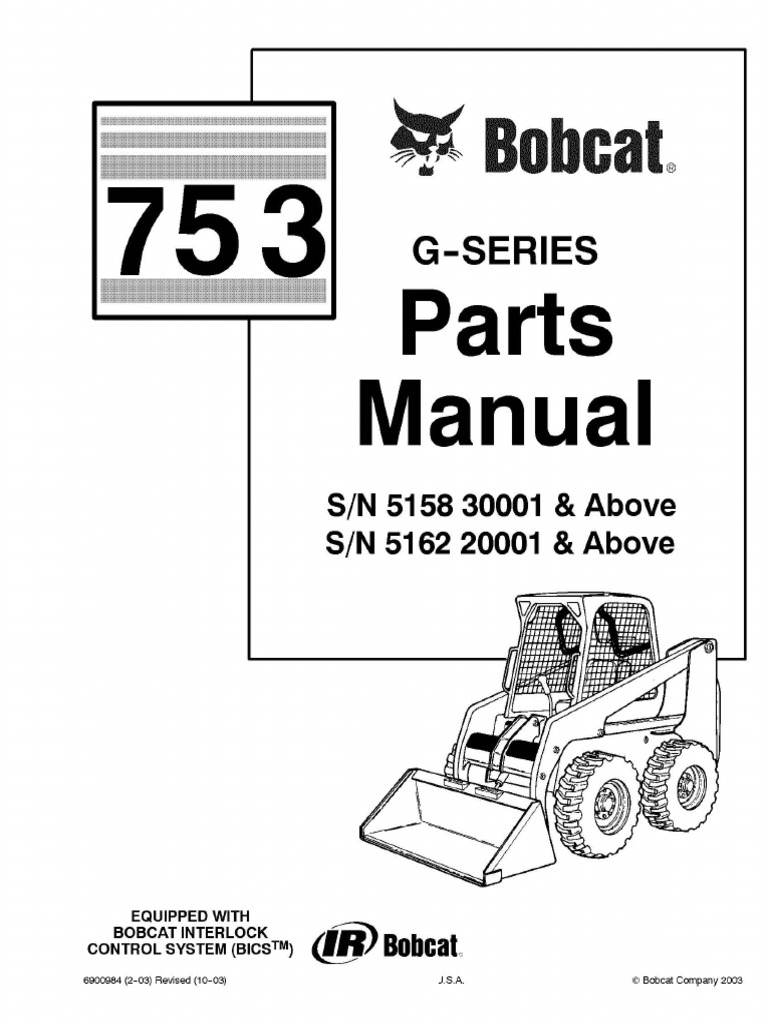 PDF Bobcat 753g Parts Manual | Leisure | Music Industry