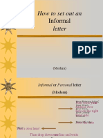 How To Set Out An Letter: Informal